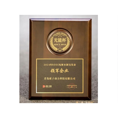 質子動力榮獲光能杯&ldquo;SOEC電解水制氫裝備領軍企業(yè)&rdquo;榮譽